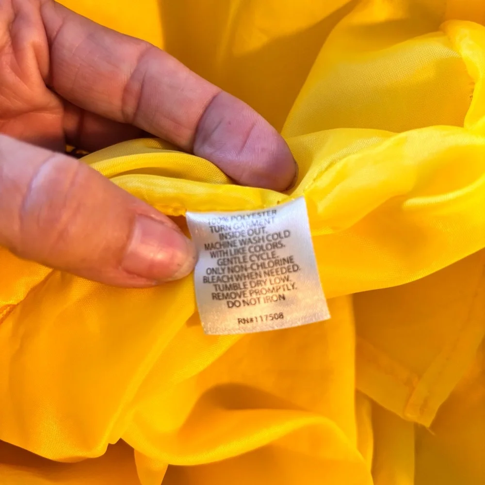 Disney Princess Vibrant Yellow Pleated A-Line Skirt‎ Size Small